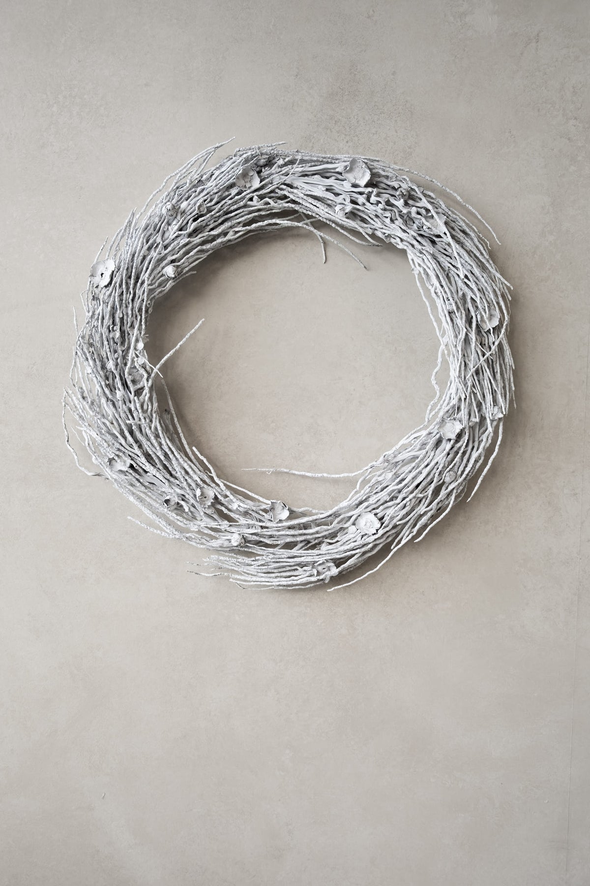 Coco branch wreath · White