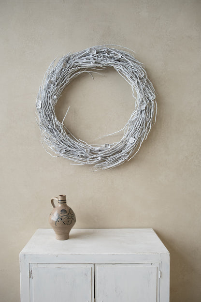 Coco branch wreath · White