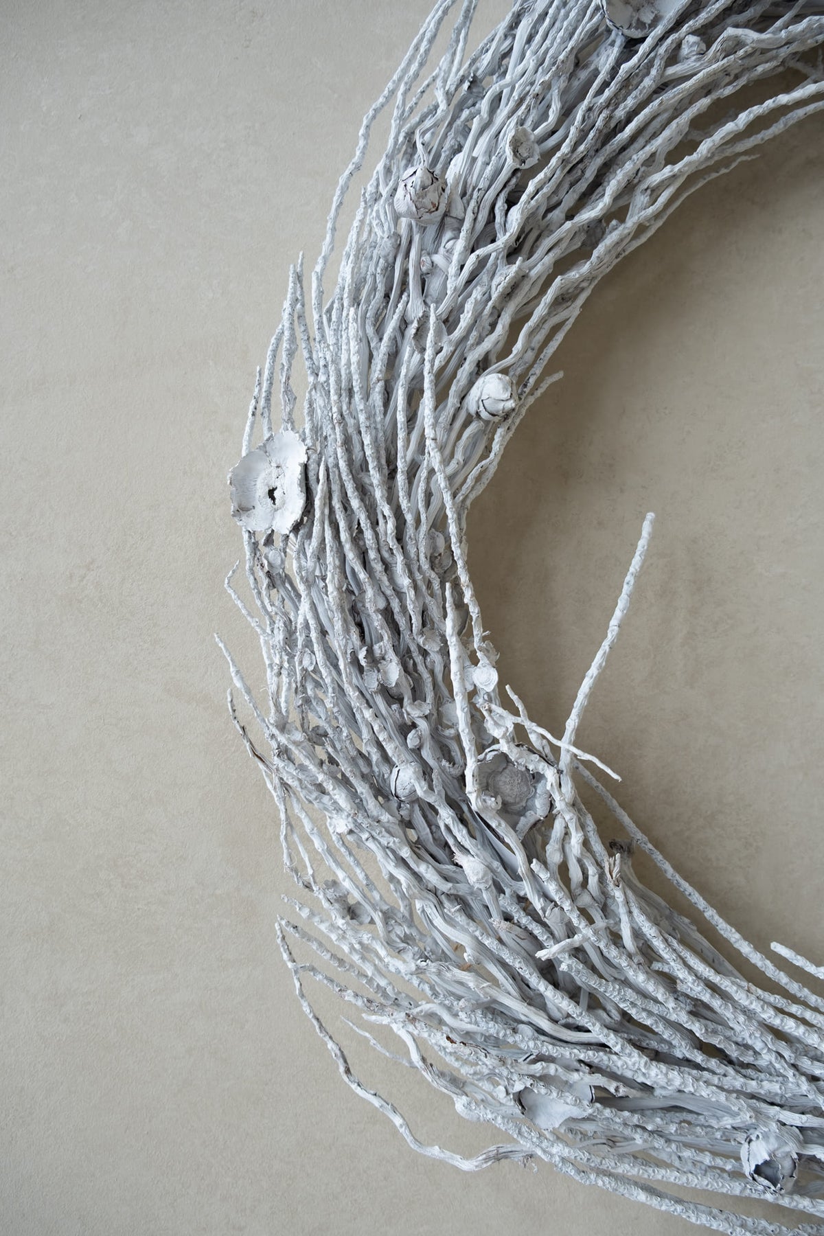 Coco branch wreath · White