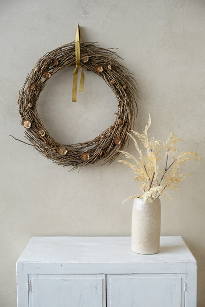 Coco branch wreath · Gold-wash