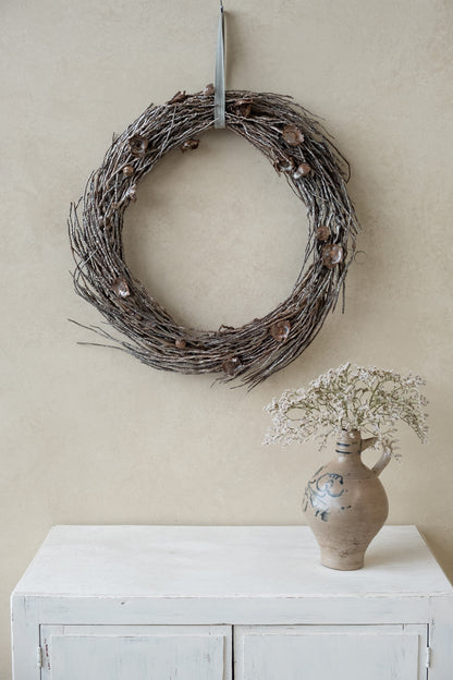 Coco branch wreath · Platinum-wash