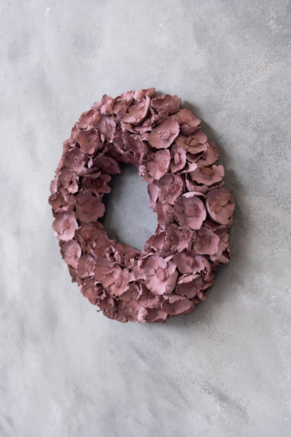 Coco flower wreath · Clay pink