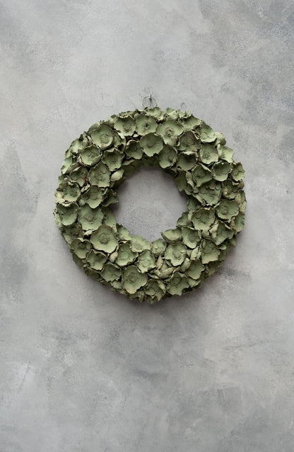 Coco flower wreath · Laurel green